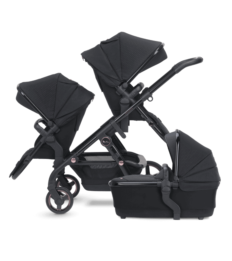silver baby stroller