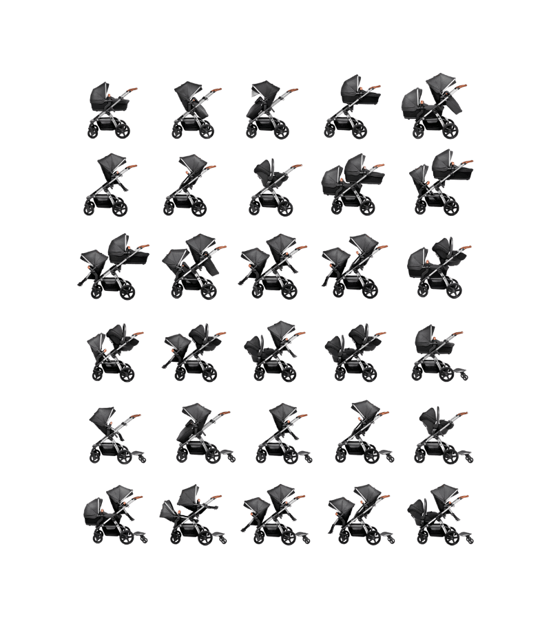 Wave Double Stroller from Silver Cross