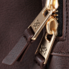 DUNE/ REEF DIAPER BAG COCOA CLOSE UP OF ZIPPER PULLS