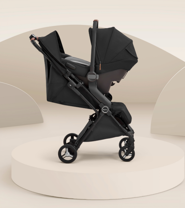 Jet 3 Super Compact Stroller - Black, Silver and Eclipse