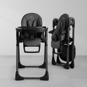 Gourmet High Chair Forward Facing and Folded Next to It