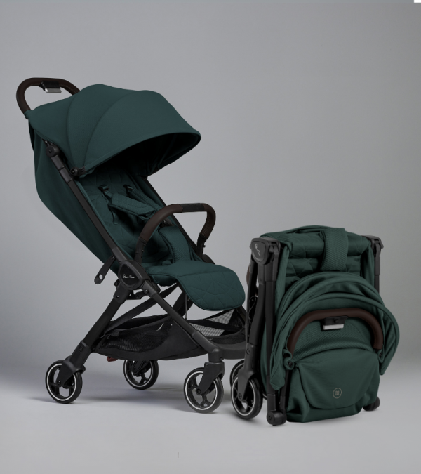 Clic Compact Stroller Conifer Open and Folded