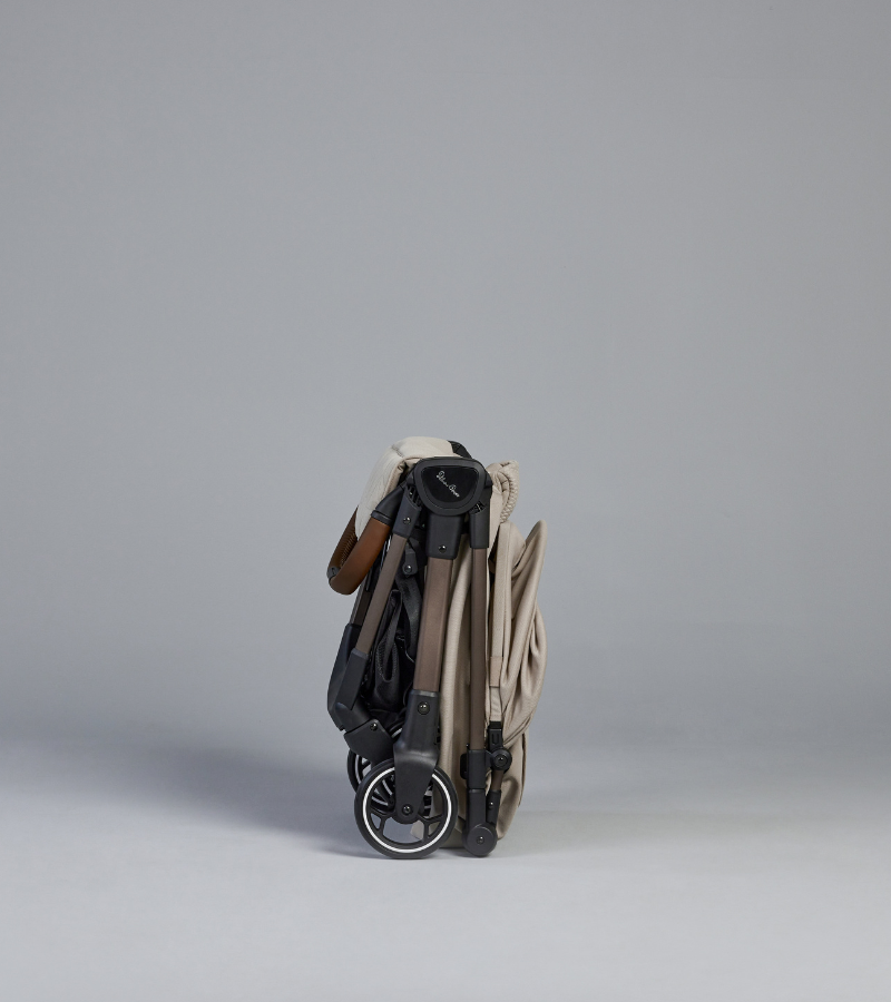 Clic Compact Stroller Latte Folded Clic Compact Stroller Latte Folded