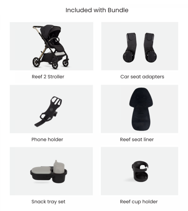 Reef 2 Espresso Stroller Accessory Bundle
