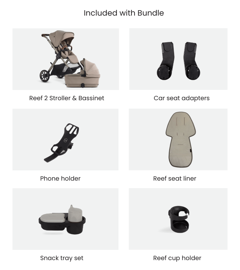 Reef 2 Frappe Stroller, Bassinet & Accessory Bundle-2